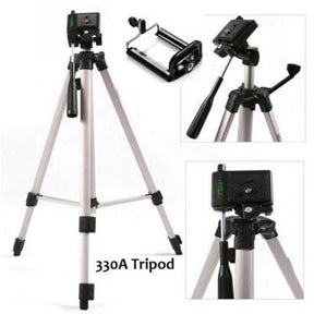 5 Feet Video Stand 330 Big Tripod Mobile Stand For Mobile and DSLR Camera Video Capturing Tripod Stand