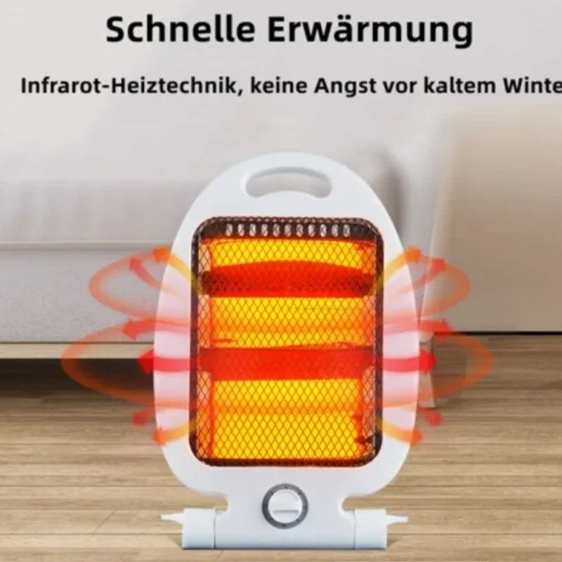 800W Space Heater Small Electric Ceramic Heater 2 Power Level