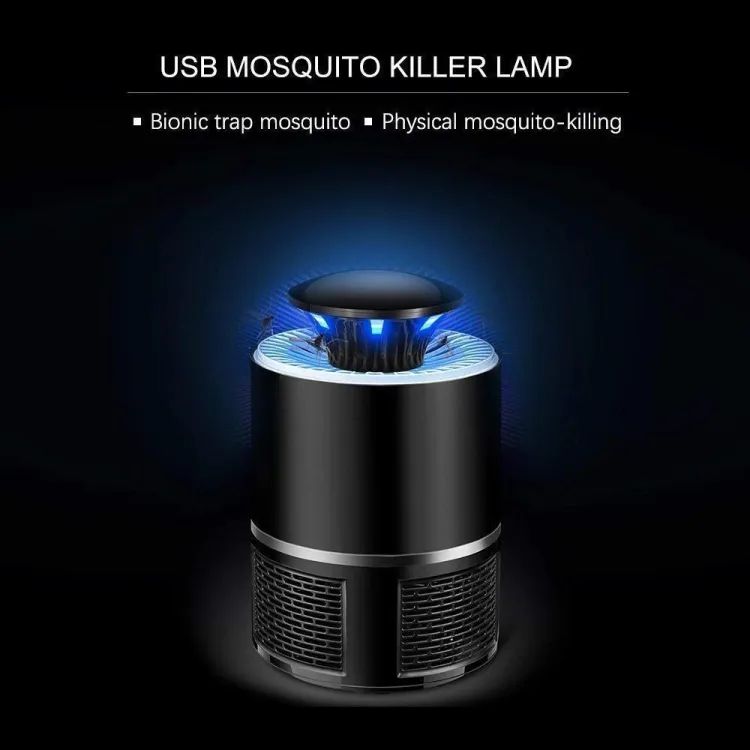 EXORT Electric Mosquito Trap Blue Light Mosquito Killer Lamp with USB Power Suction Fan No Zapper Child Safe